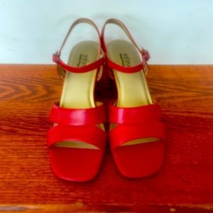 Hush Puppies soft flex sandals in cherry red